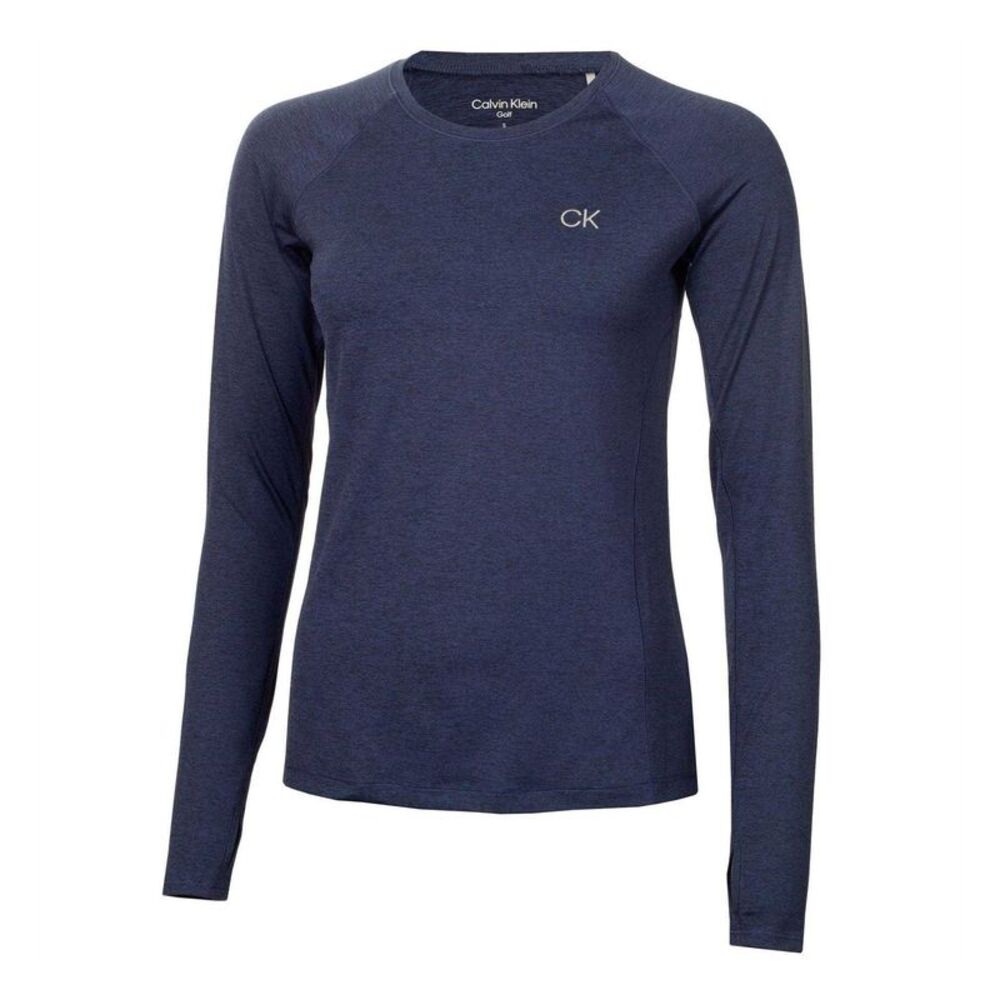 Calvin Klein Womens/Ladies Long-Sleeved T-Shirt / Navy Marl